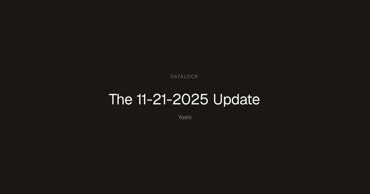 11-21-2025 Update